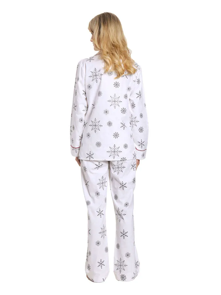 Womens Premium 100% Cotton Flannel Pajama Sleepwear Set