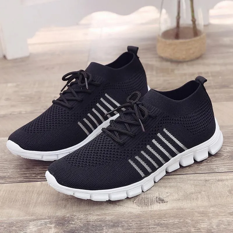 Women's tennis shoes Knitting sneakers breathable best shoes for walking