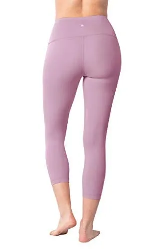 Yogalicious High Waist Ultra Soft Lightweight Capris - Dawn Pink Lux