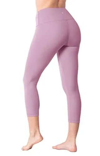 Yogalicious High Waist Ultra Soft Lightweight Capris - Dawn Pink Lux