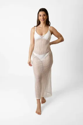 ZUMZ CROCHET BEACH COVER UP SLIP DRESS