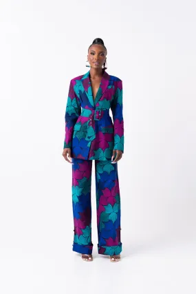 ZURI African Print high waist trousers ( 3 LENGTH)